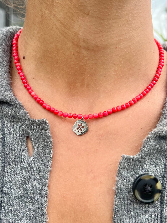 Silver Sand Dollar Necklace