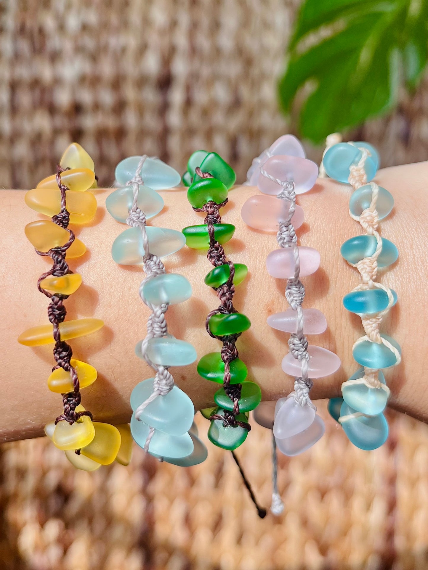 Sea Glass Bracelet - Yellow