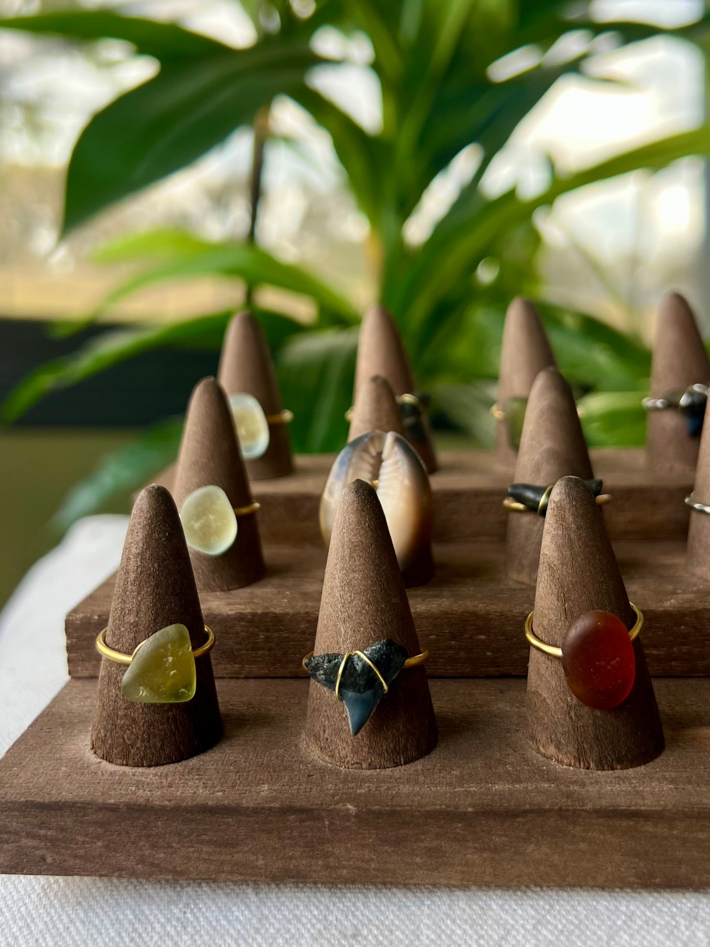 Sea Glass Rings - Gold