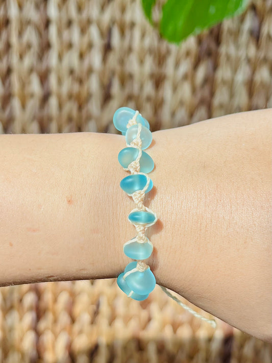 Sea Glass Bracelet - Blue