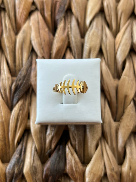 Fishbone Ring - Gold