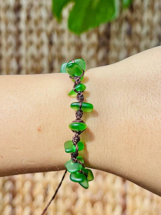 Sea Glass Bracelet - Green