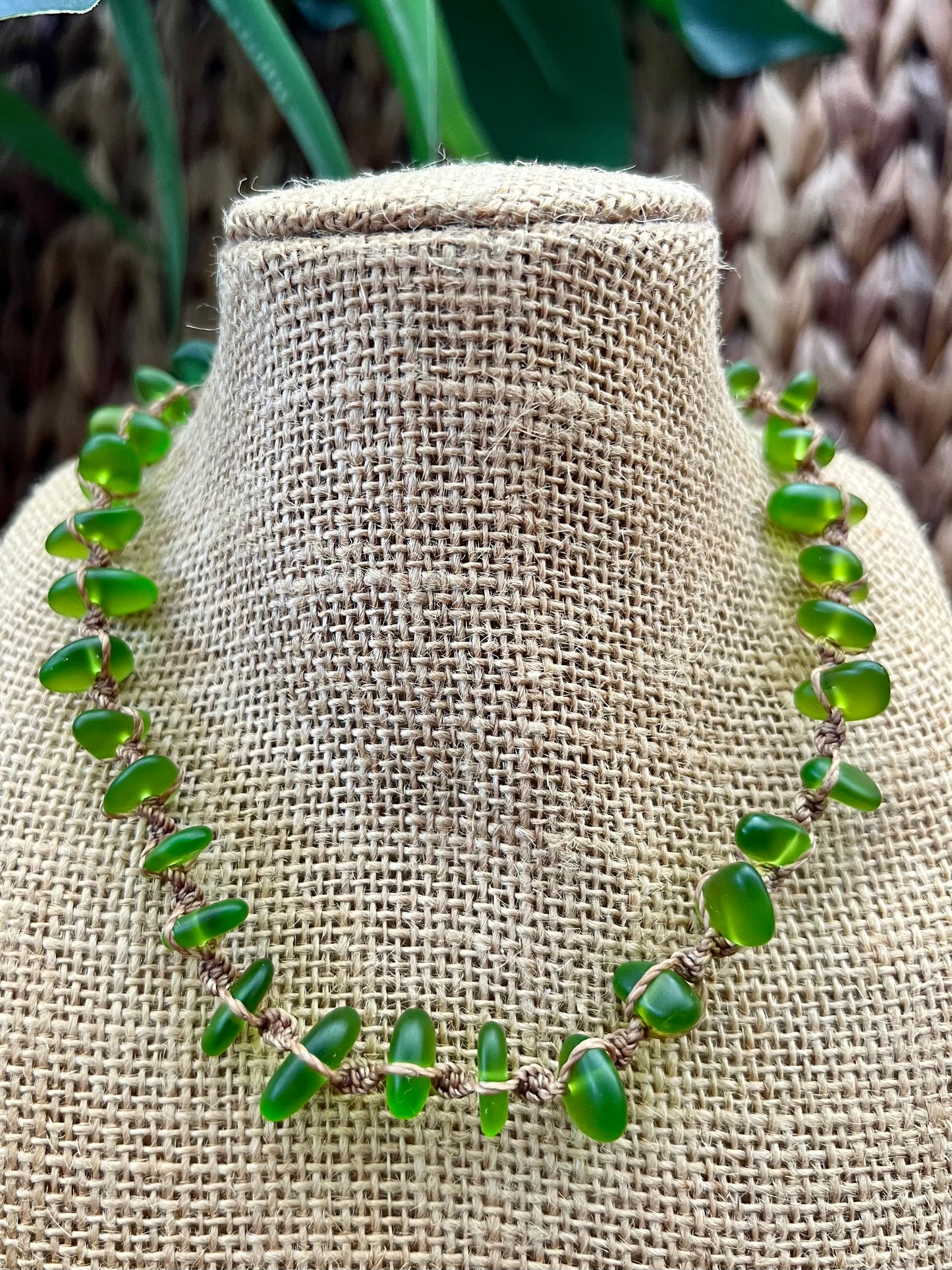 Green Sea Glass Necklace