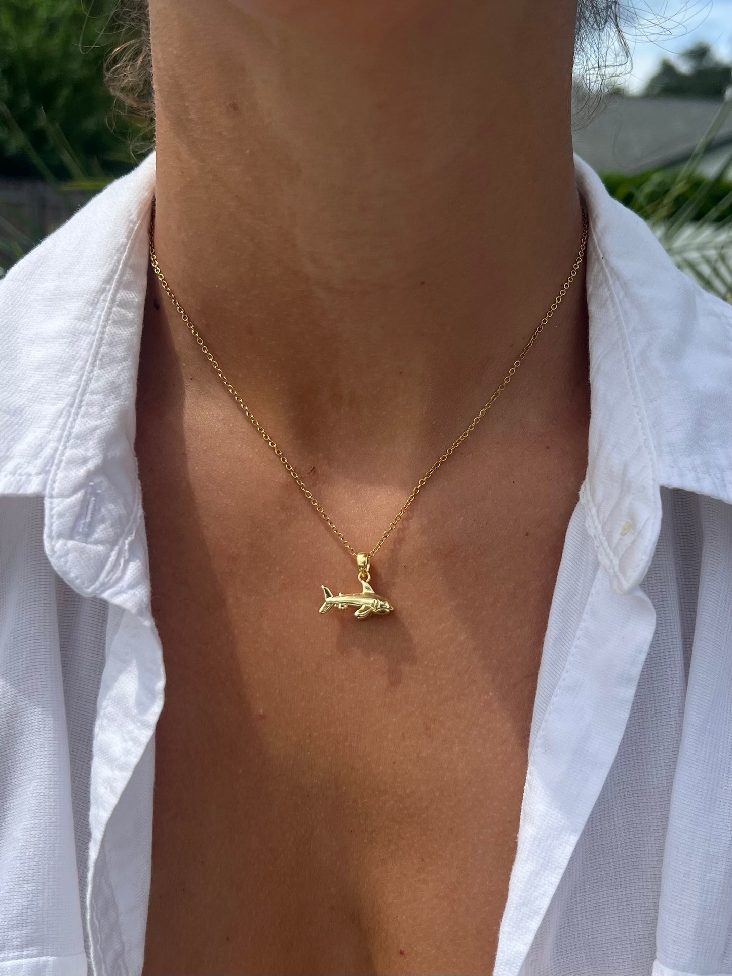 Gold Shark Necklace