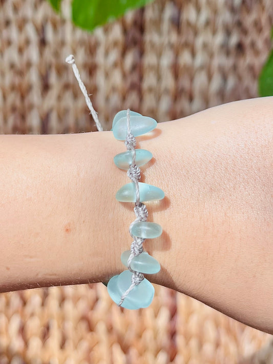 Sea Glass Bracelet - Aqua