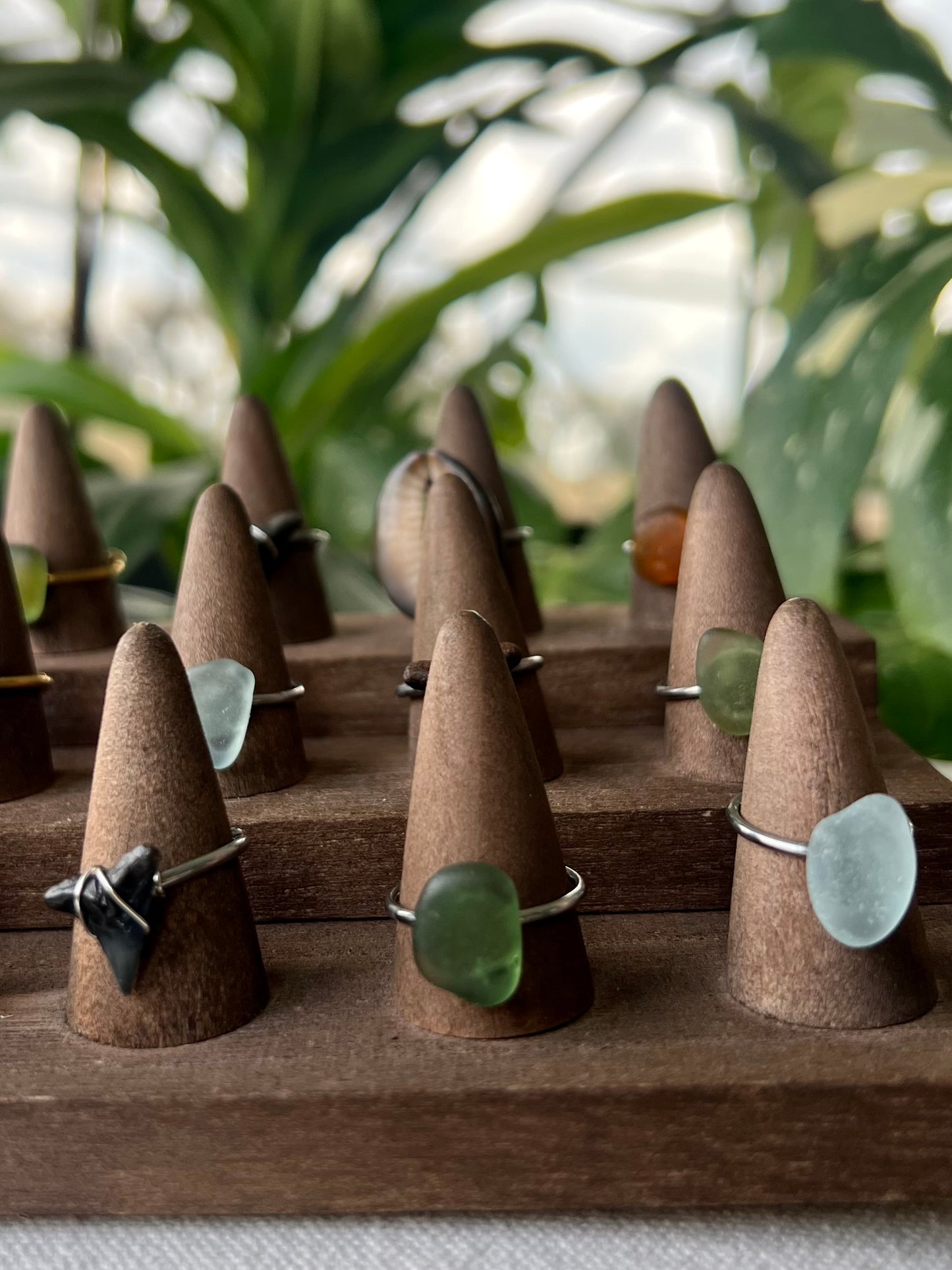 Sea Glass Rings - Silver
