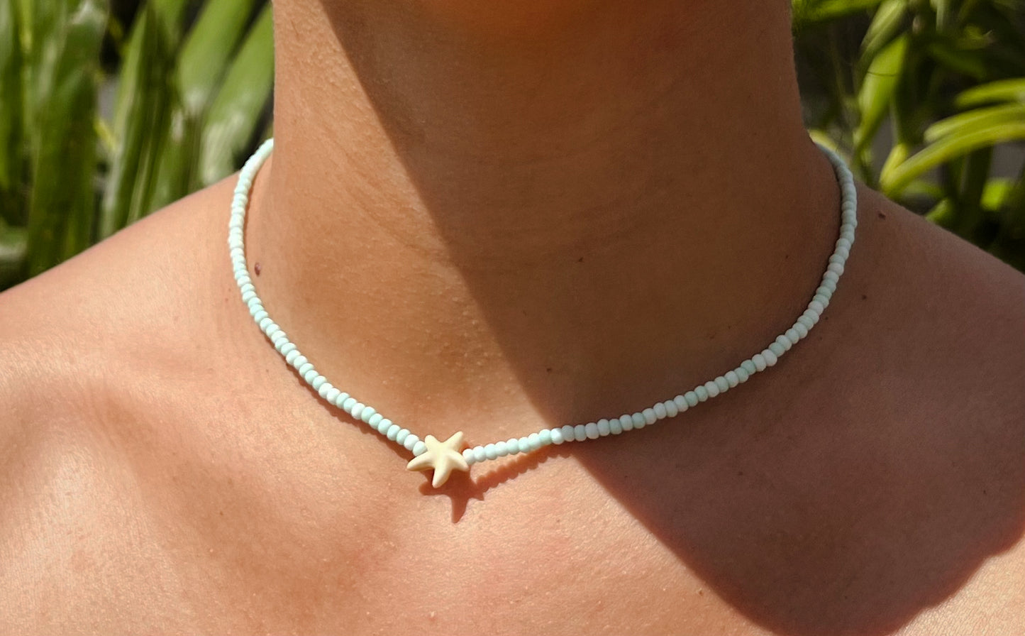 Starfish Necklace - Blue