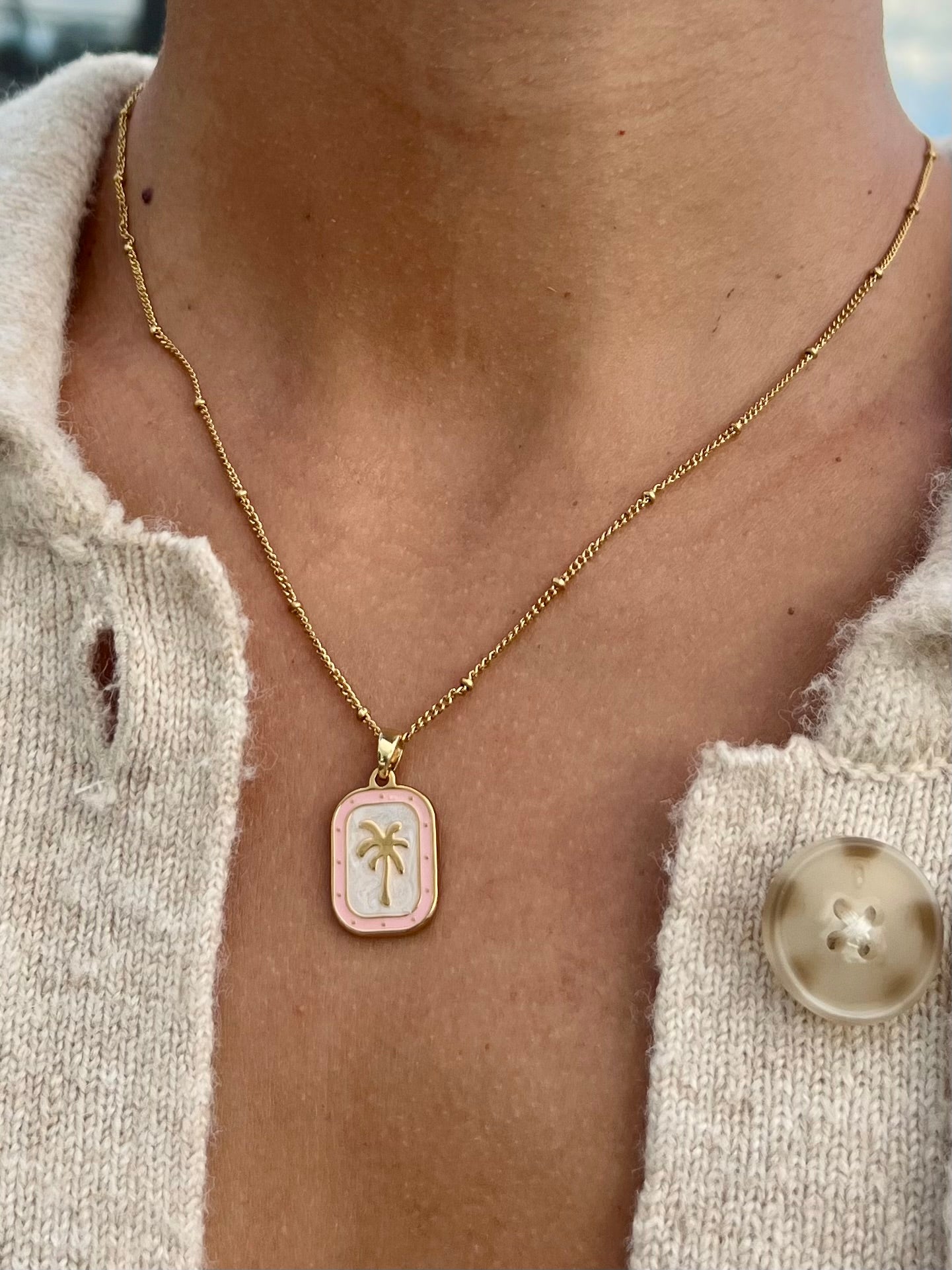 Palms Necklace - Pink