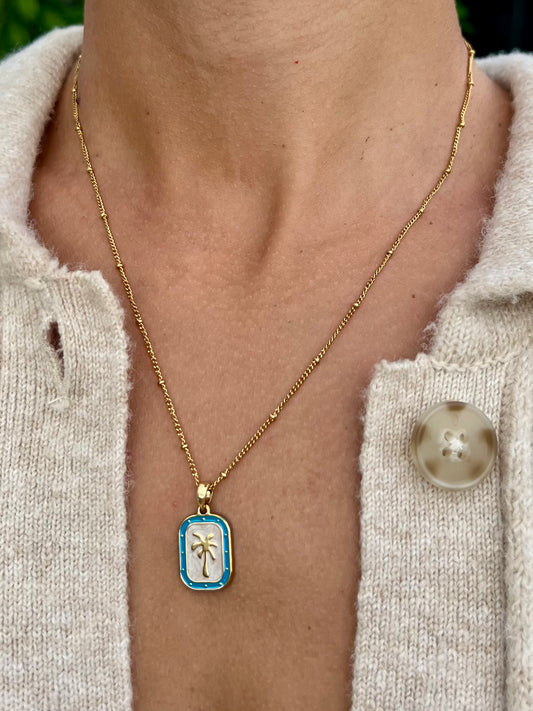 Palms Necklace - Blue