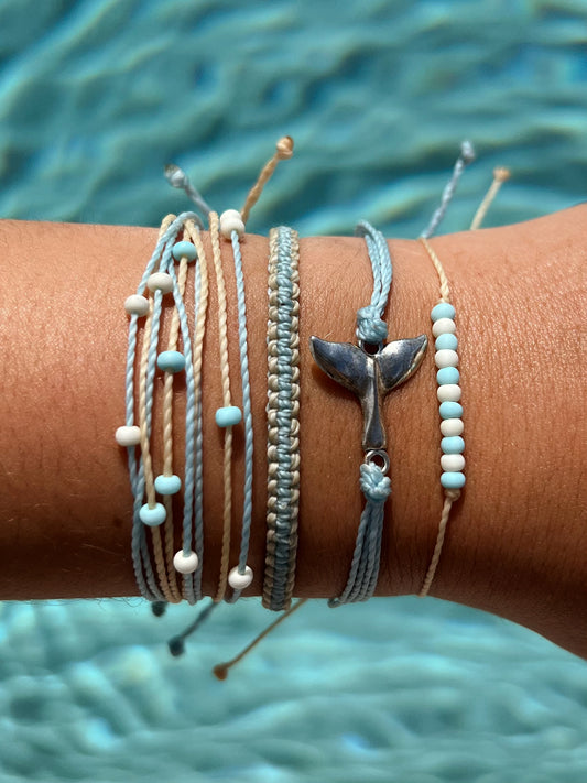 Whale Tail Bracelet Stack