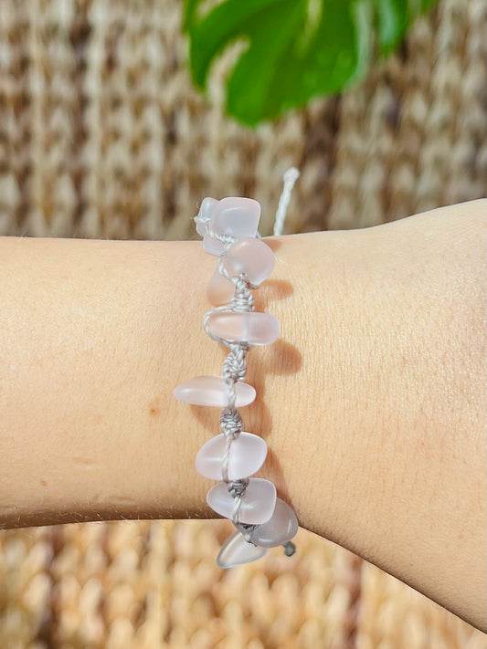 Sea Glass Bracelet - Pink