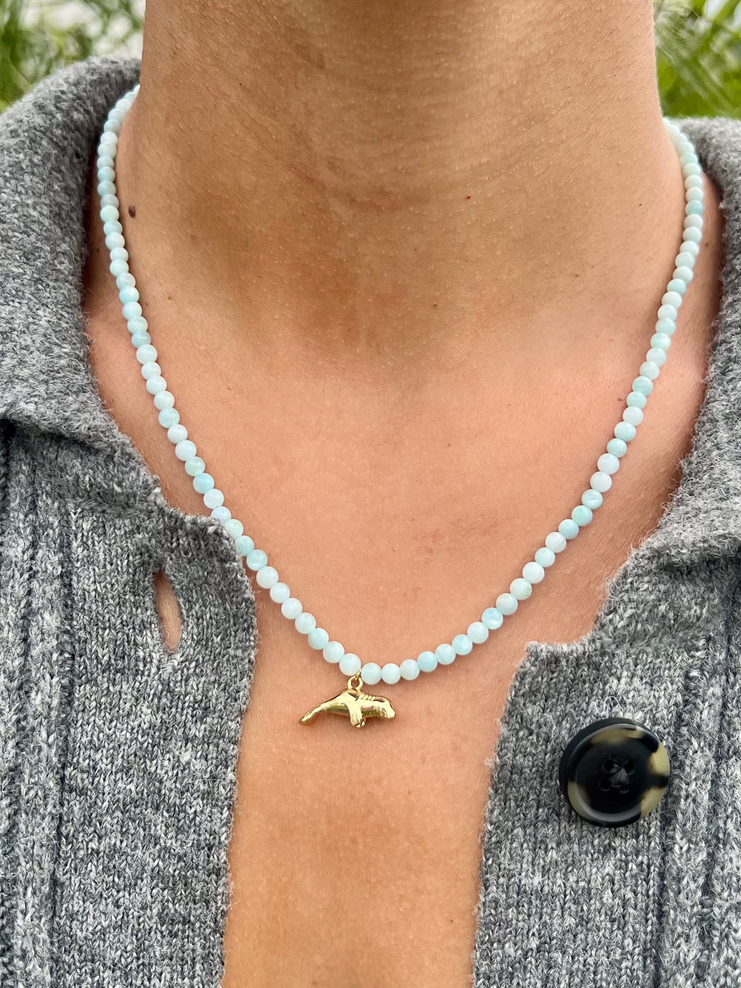 Beaded Manatee Necklace
