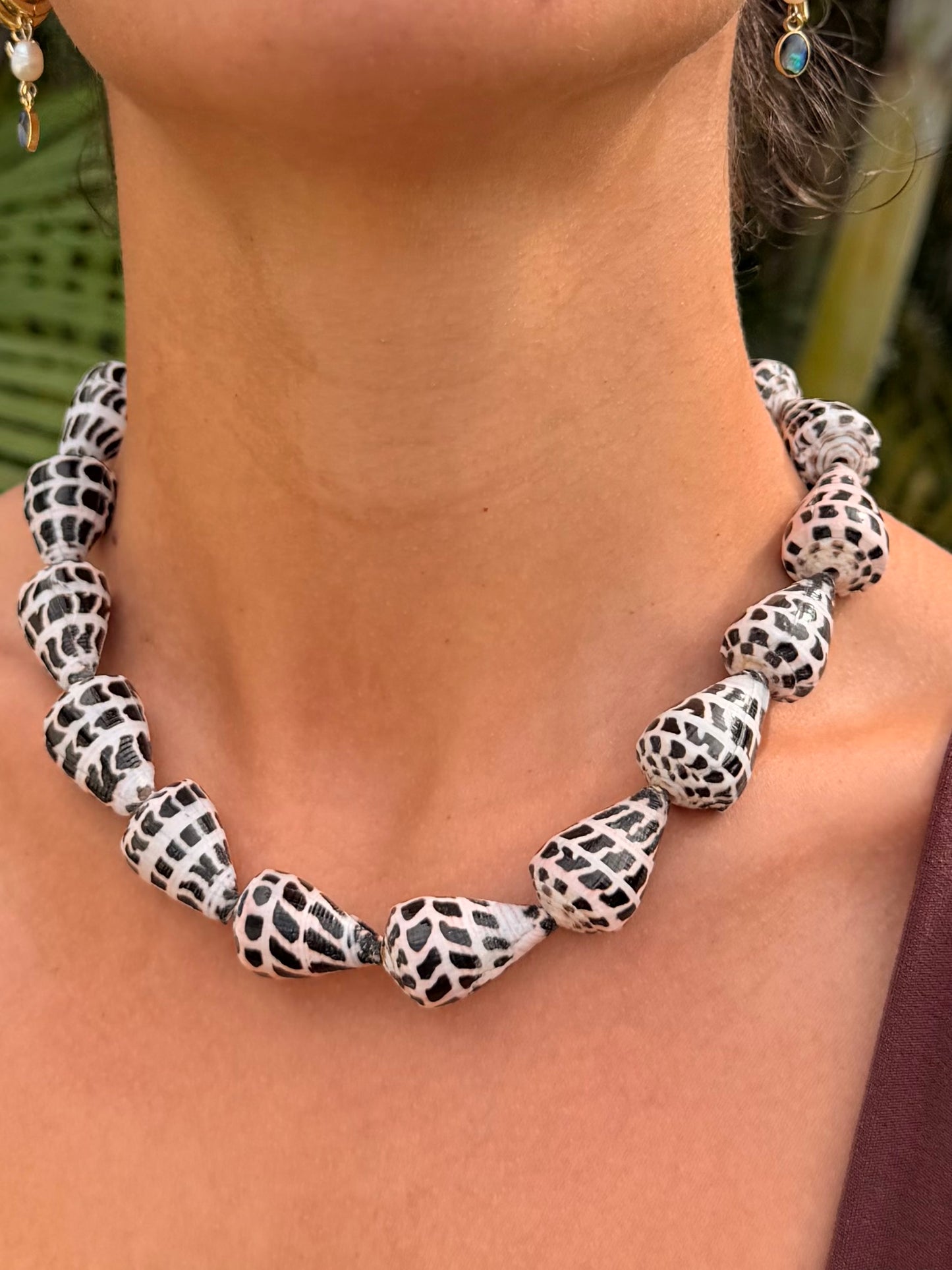 Chunky Hebrew Cone Shell Necklace