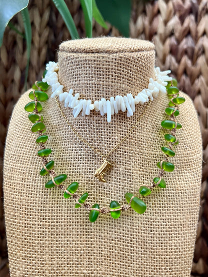 Green Sea Glass Necklace