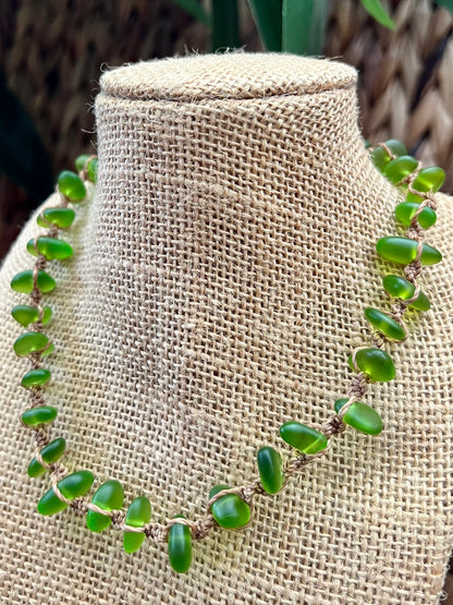 Green Sea Glass Necklace