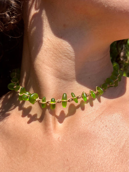 Green Sea Glass Necklace