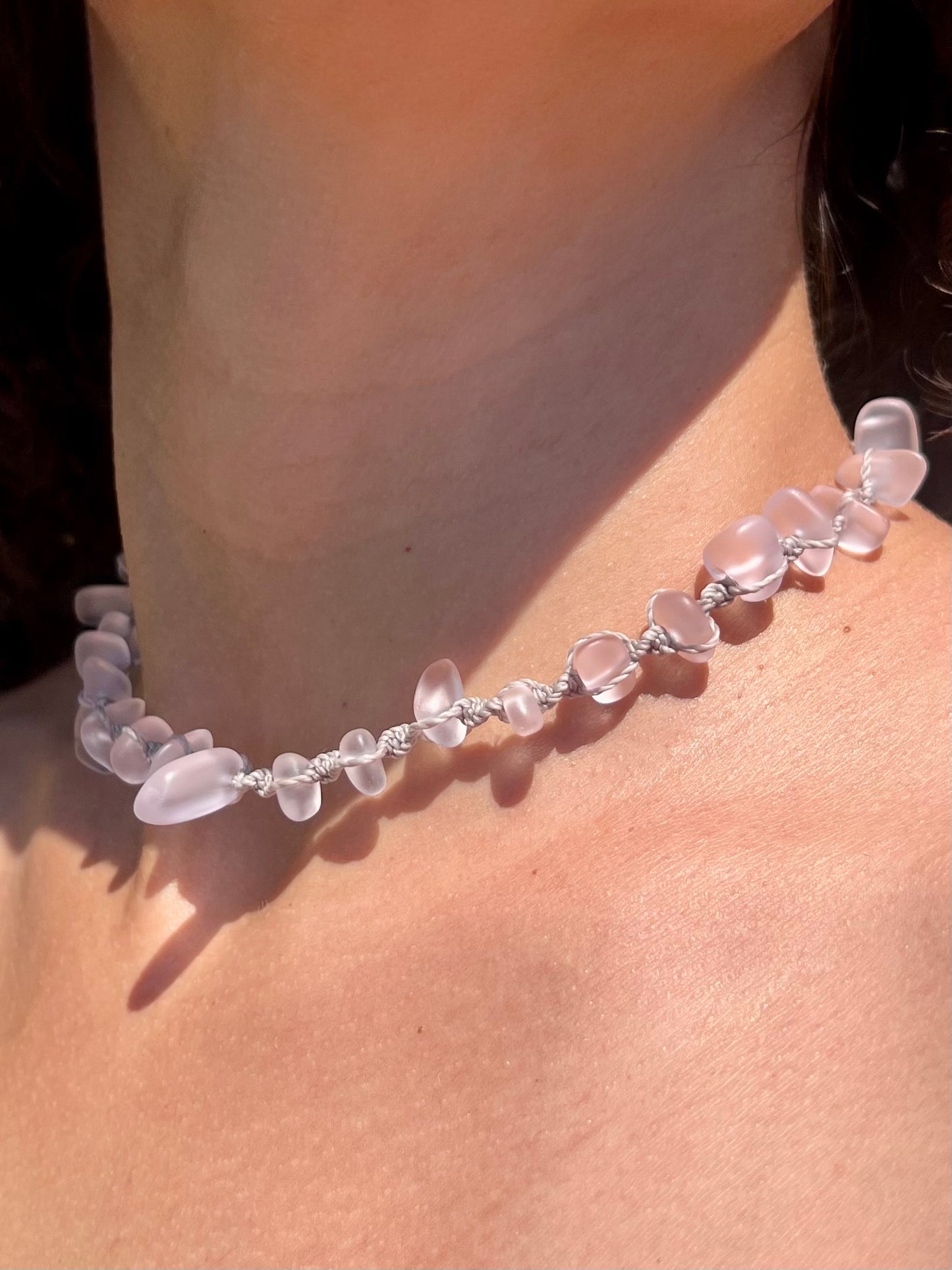 Pink Sea Glass Necklace