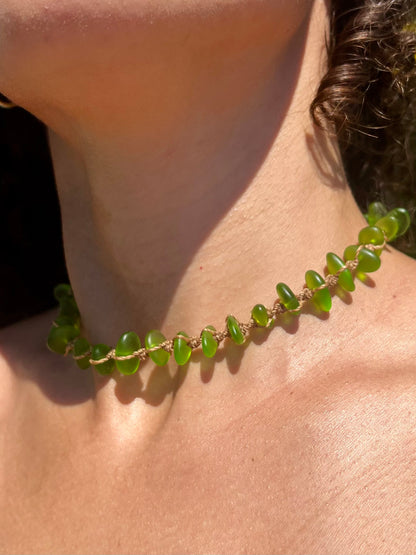 Green Sea Glass Necklace