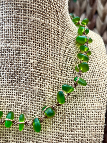Green Sea Glass Necklace