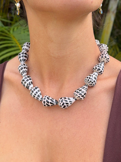 Chunky Hebrew Cone Shell Necklace