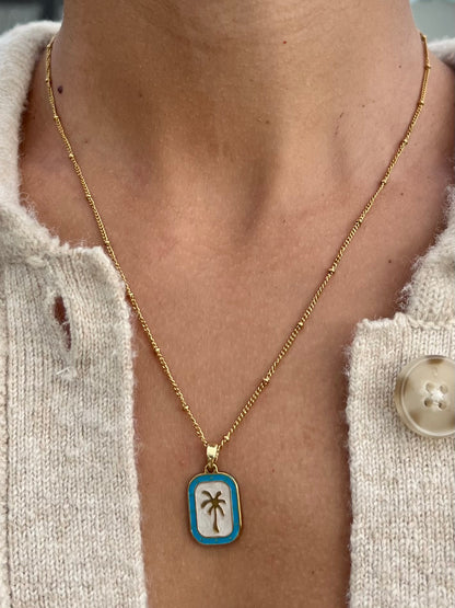 Palms Necklace - Blue